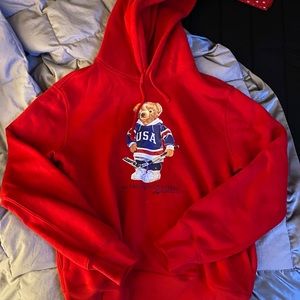 Men’s size medium Polo Bear hoodie.  Like New!